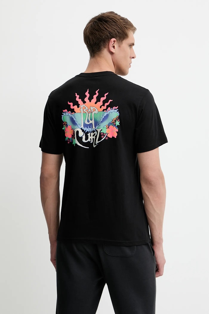 Bavlněné tričko Rip Curl DAZED potisk černá 0OFMTE