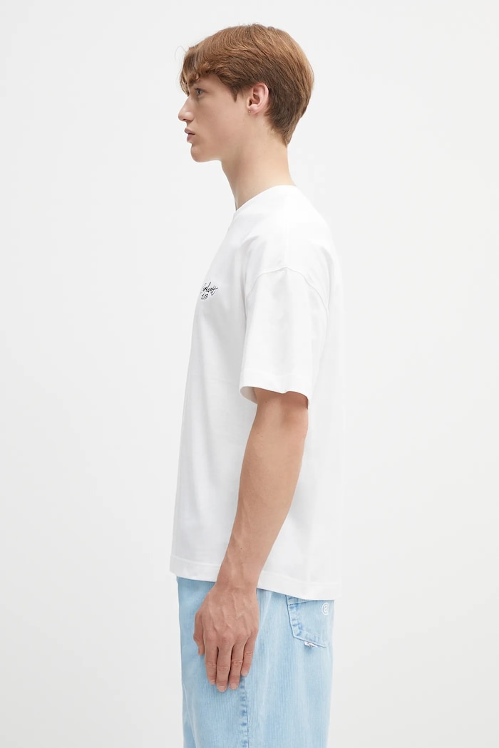 Carhartt WIP Pamučna majica Carhartt WIP S/S Signature Script T-Shirt I033828.00AXX bijela AW25