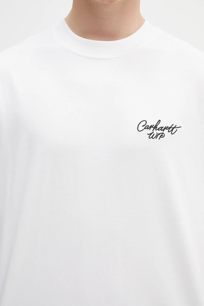 Pamučna majica Carhartt WIP S/S Signature Script T-Shirt Carhartt WIP I033828.00AXX bijela