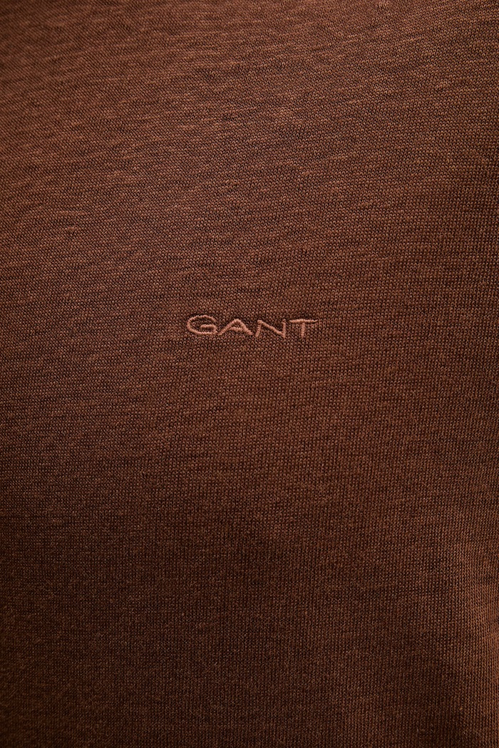 Lanena kratka majica Gant 2003318 rjava