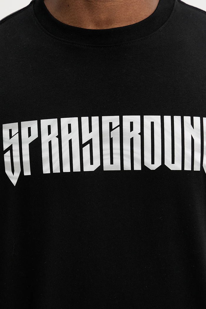 Sprayground tricou din bumbac SP695BLK negru