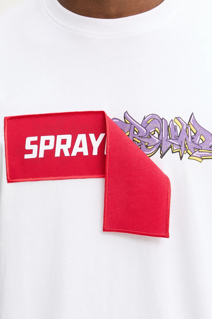 Sprayground tricou din bumbac alb SP699