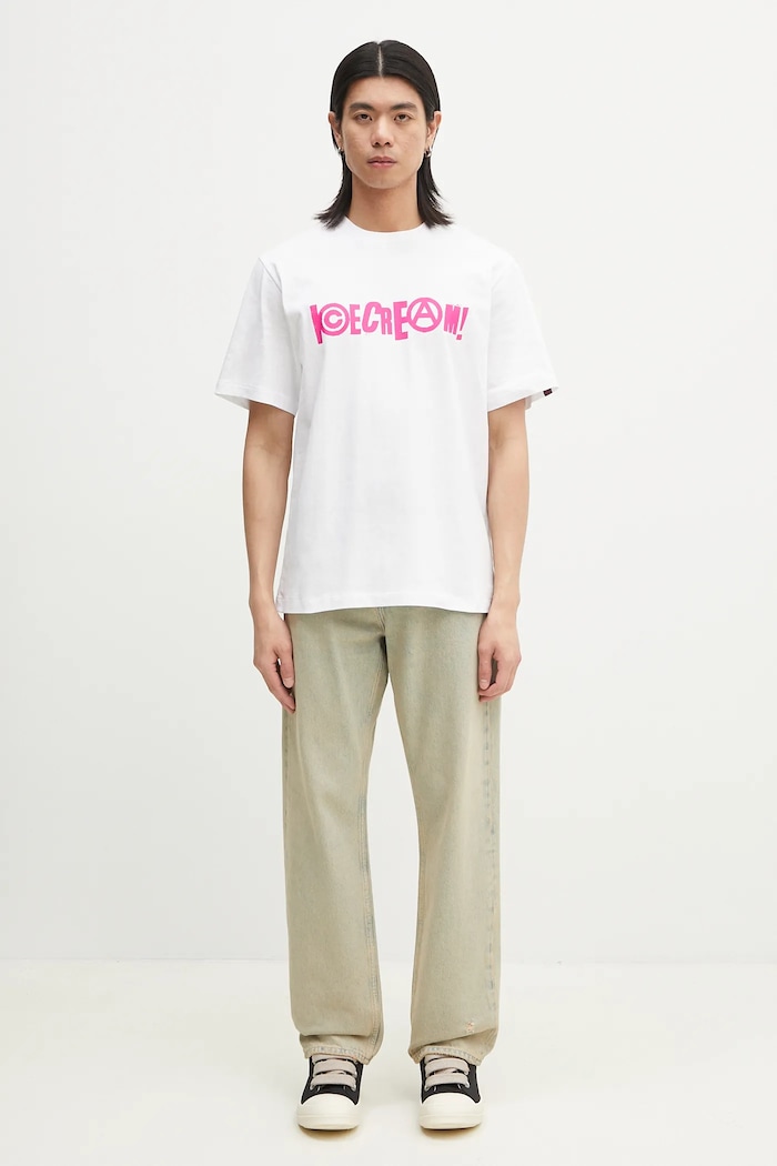 Bavlnené tričko ICECREAM Anarchy T-Shirt IC24461 biela