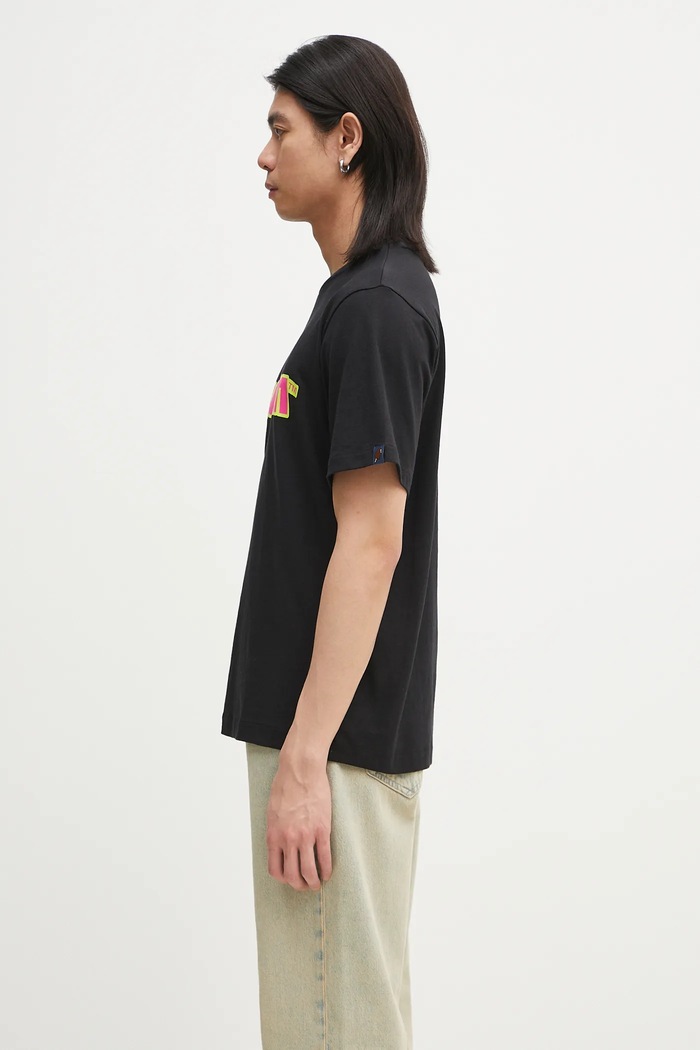Βαμβακερό μπλουζάκι ICECREAM Soft Serve T-Shirt IC25142 μαύρο SS25