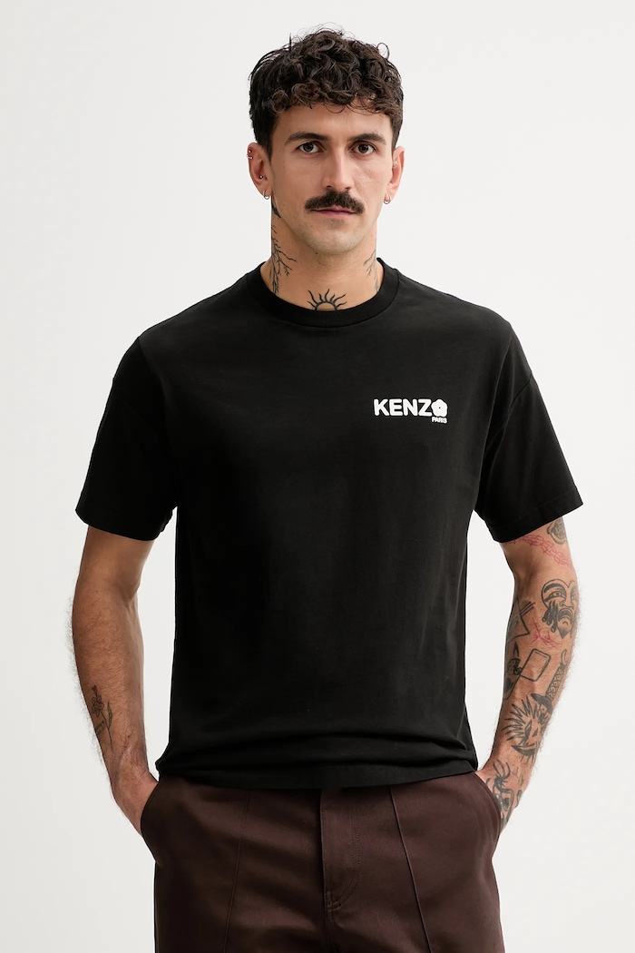Хлопковая футболка Kenzo Boke Flower 2.0 хлопок чёрный FF55TS4894SG.99J