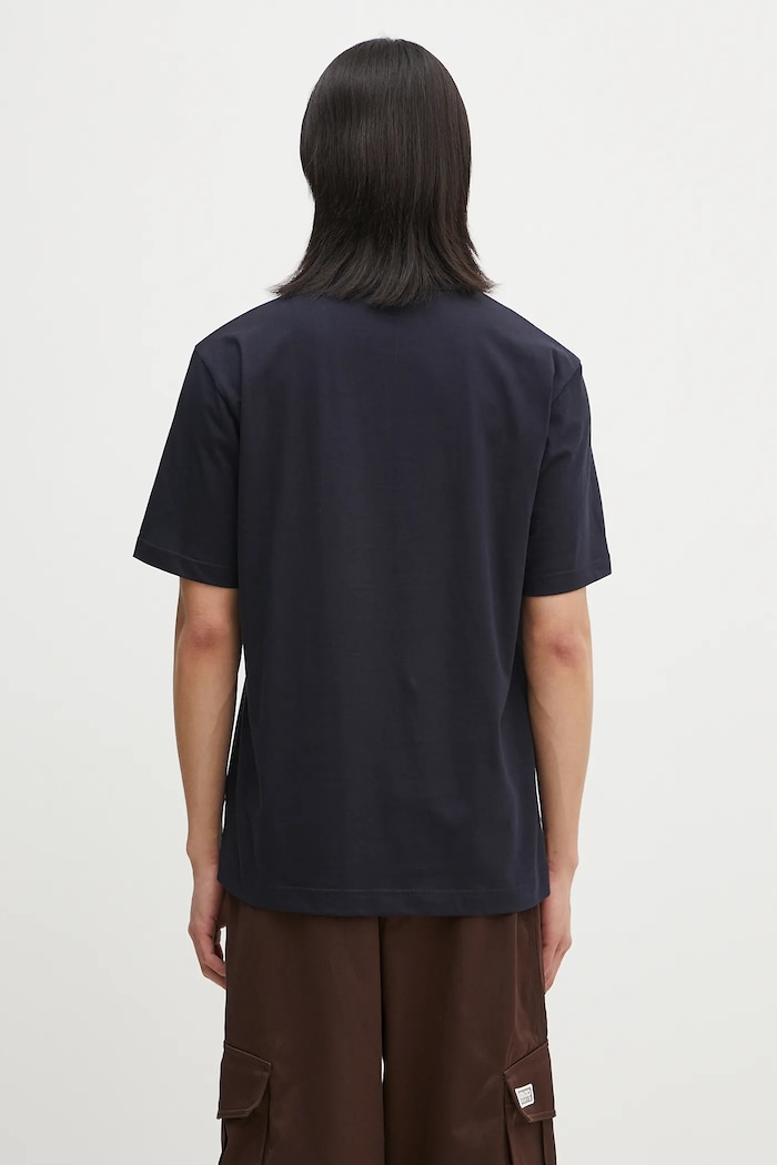 Îmbrăcăminte Norse Projects Tricou din bumbac Holger Post Stamp Print T-Shirt N01.0686.7004 bleumarin