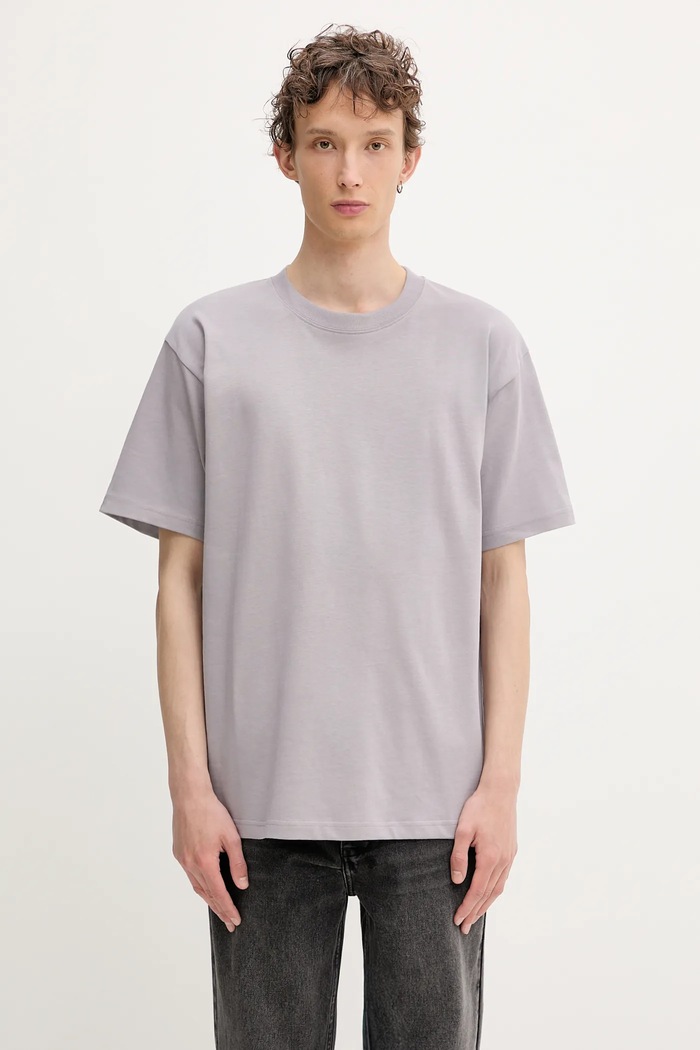 Бавовняна футболка Norse Projects Norse Standard Heavy Loose T-shirt гладкий фіолетовий N01.0679.6017