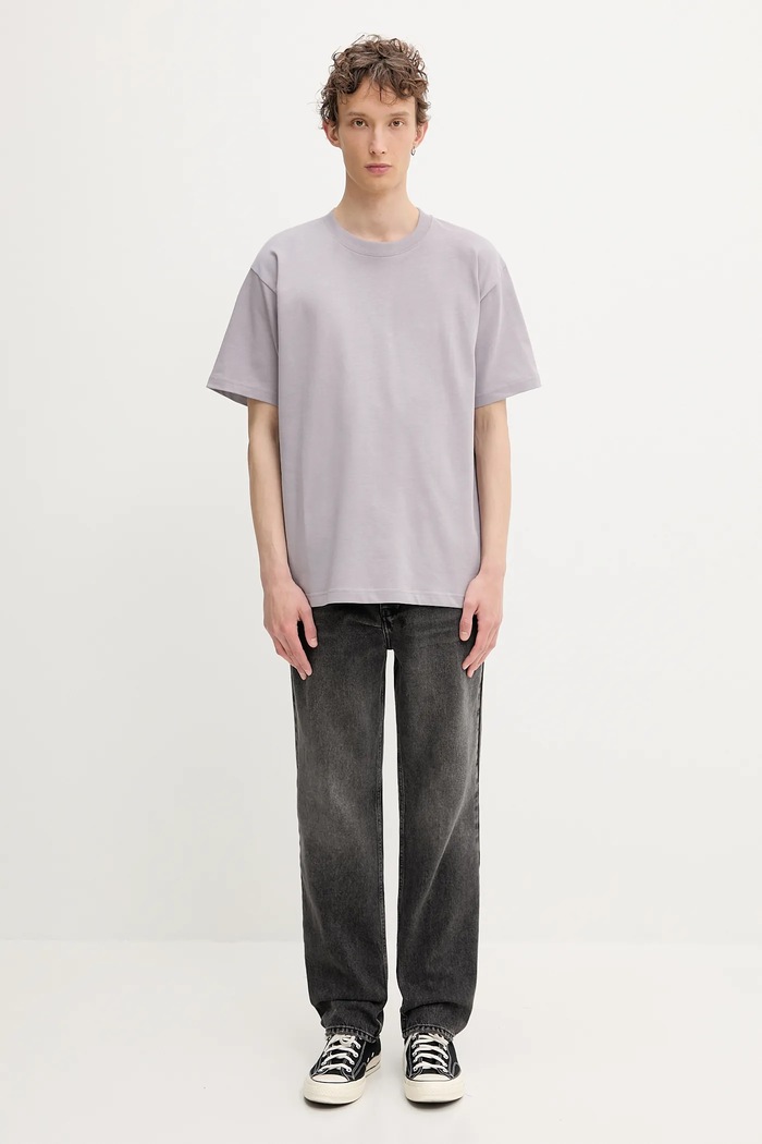 Bavlnené tričko Norse Projects Norse Standard Heavy Loose T-shirt fialová N01.0679.6017