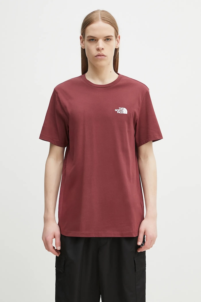 The North Face t-shirt Simple Dome regolare granata NF0A87NG0VO1