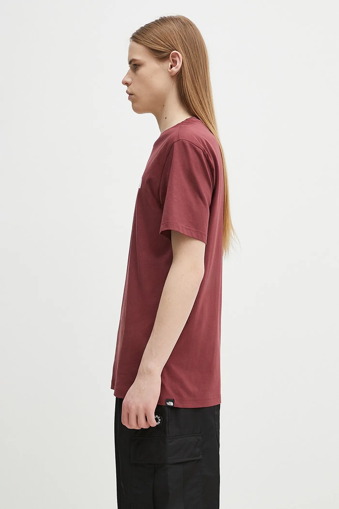 The North Face t-shirt Simple Dome NF0A87NG0VO1 granata SS25