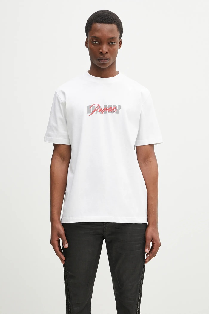 Daily Paper cotton t-shirt Overwritten T-Shirt relaxed white 2511042