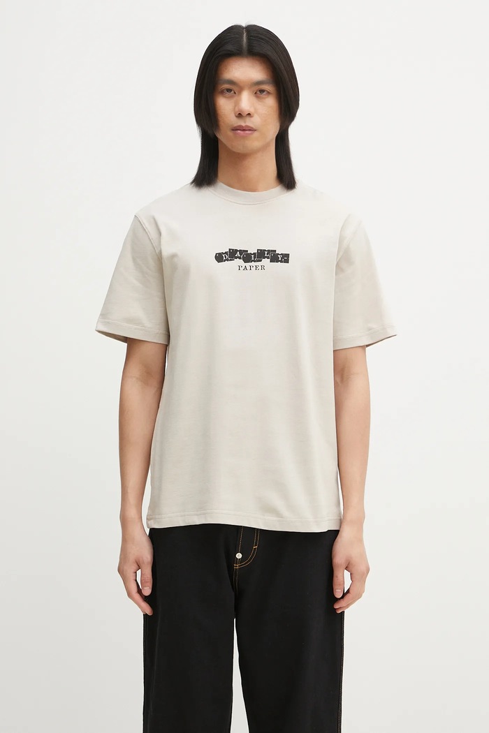 Daily Paper t-shirt bawełniany Tag T-Shirt nadruk beżowy 2511049