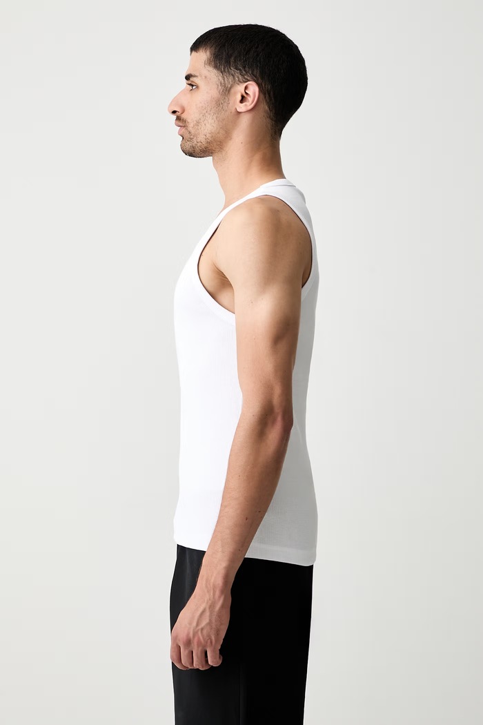 Daily Paper top za muškarce od pamuka s elastanom Dias Rib Tank Top bijela 2512031