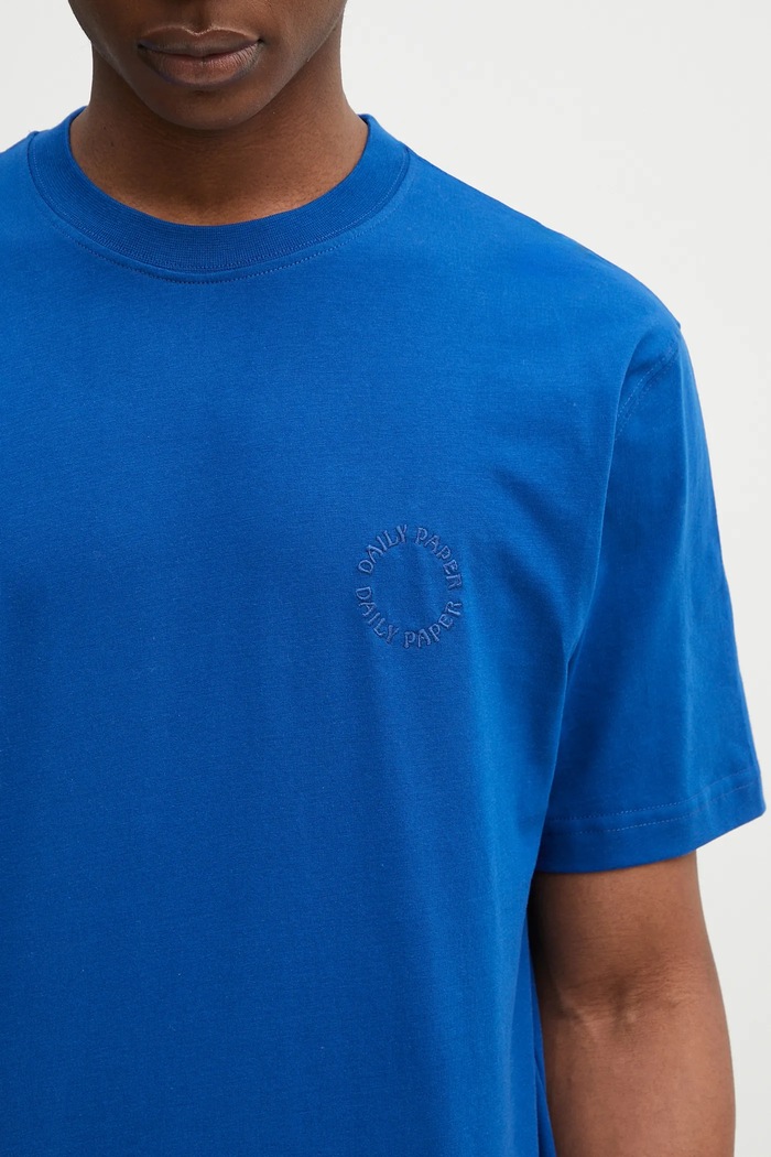 Daily Paper cotton t-shirt Orbit Emb T-Shirt blue 2512049