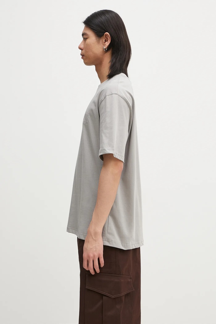 Daily Paper t-shirt bawełniany Orbit Emb T-Shirt 2512016 szary SS25