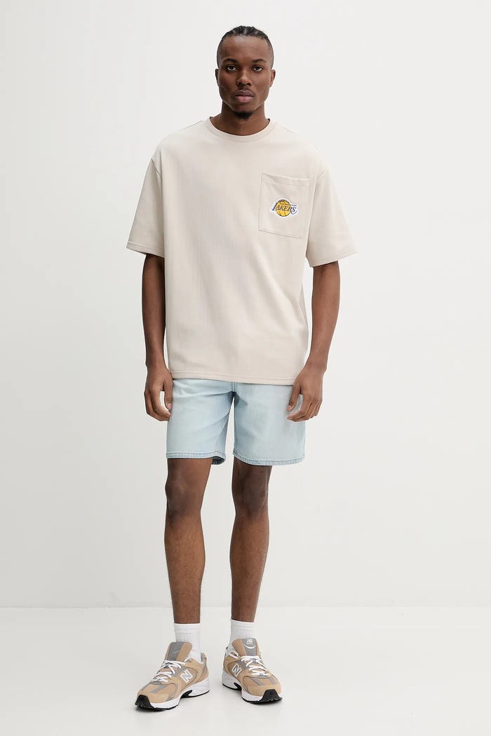 Тениска New Era 60596444 бежов SS25