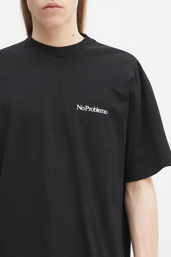 Βαμβακερό μπλουζάκι No Problemo Eau De Problemo SS Tee μαύρο NP6000503