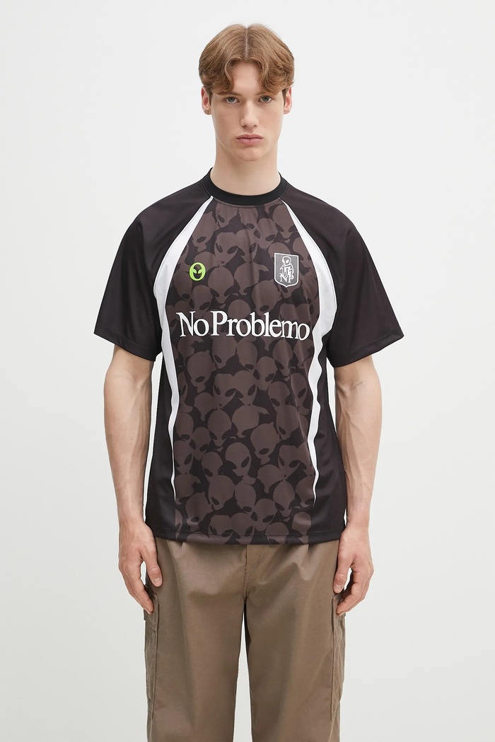 No Problemo t-shirt Area 51 Football Shirt nyomtatásos fekete NP4020103