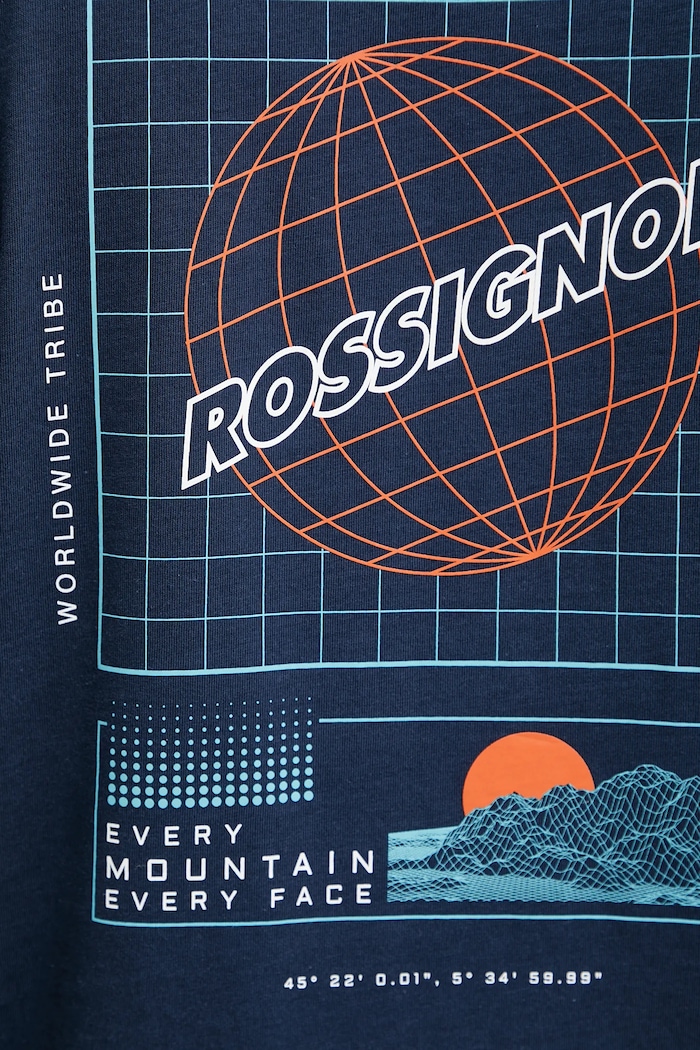 Памучна тениска Rossignol Waterfall RLNMY24 тъмносин