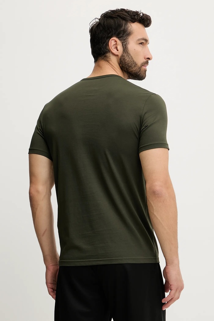 T-shirt bawełniany lounge 2-pack Emporio Armani Underwear czarny EM000391.AF10800