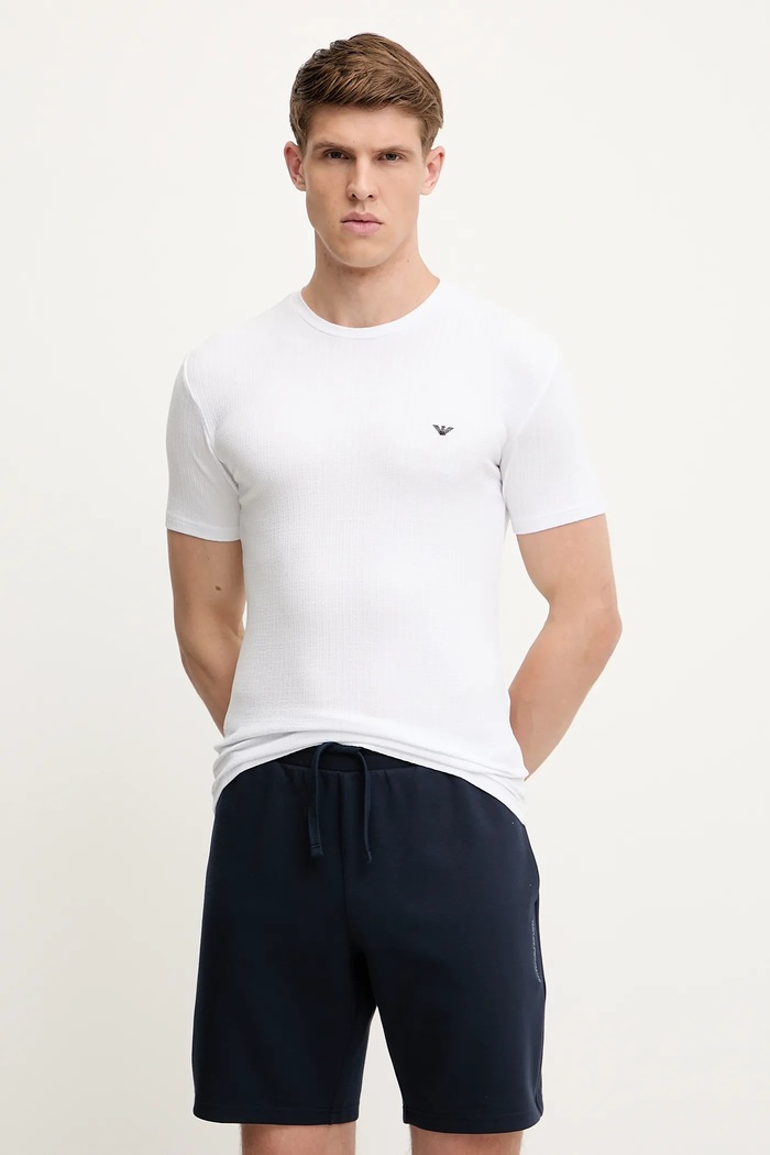 Emporio Armani Underwear t-shirt z elastanem biały EM000379.AF12034
