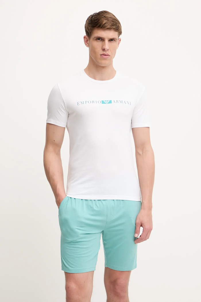Homewear majica kratkih rukava Emporio Armani Underwear EM000379.AF10774 bijela SS25