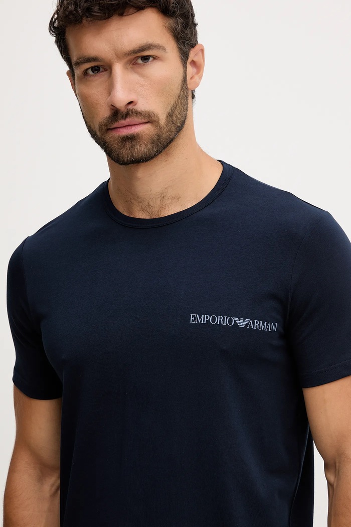 Odzież Emporio Armani Underwear t-shirt lounge 2-pack EM000391.AF10779 granatowy