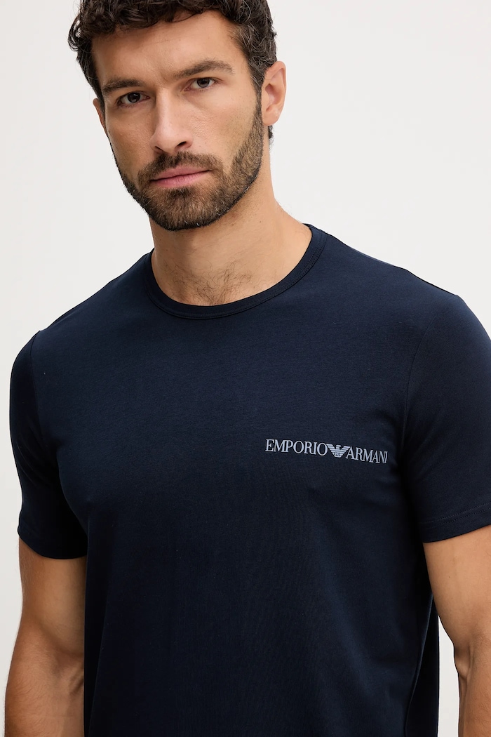 Odzież Emporio Armani Underwear t-shirt lounge 2-pack EM000391.AF10779 granatowy