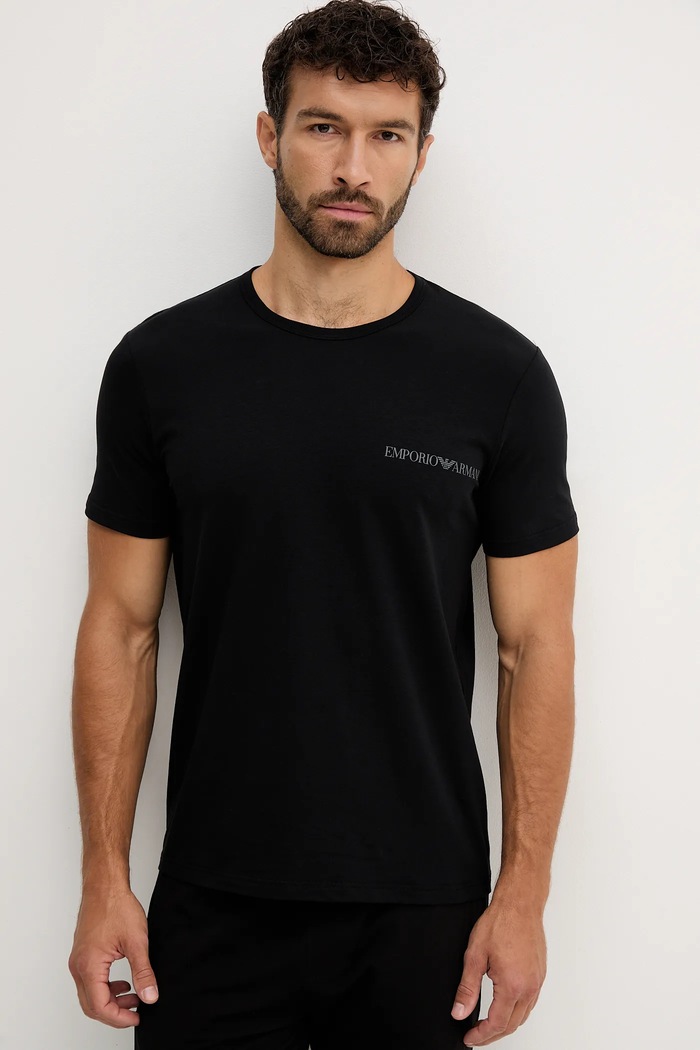 Odzież Emporio Armani Underwear t-shirt lounge 2-pack EM000391.AF10779 czarny