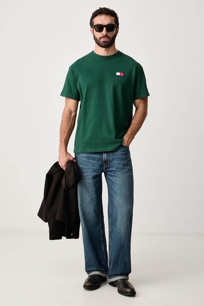 Tommy Hilfiger T-shirt męski bawełniany SAILING MN0MN00012 granatowy SS25