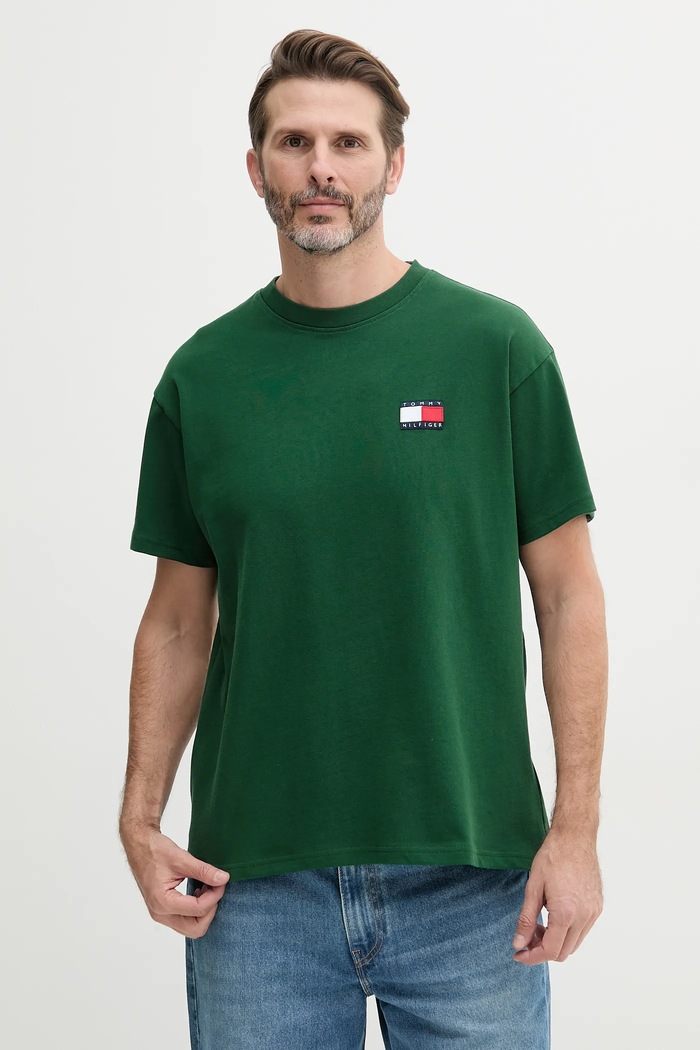 Ruházat Tommy Hilfiger pamut póló SAILING MN0MN00013 zöld