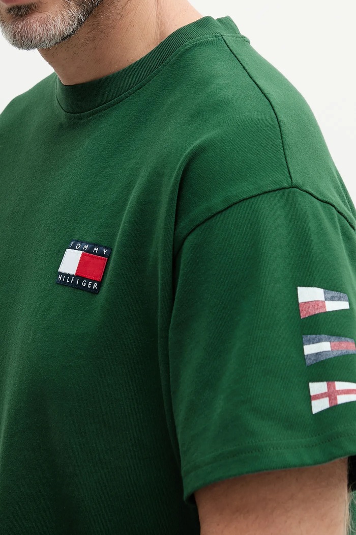 Tommy Hilfiger pamut póló SAILING MN0MN00013 zöld