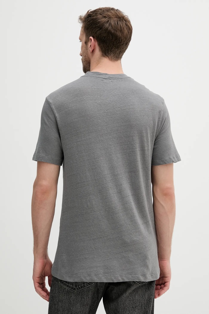 Odzież United Colors of Benetton T-shirt lniany 3UTFU10B1 szary