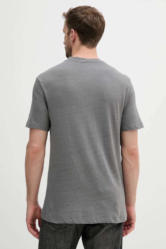 Odzież United Colors of Benetton T-shirt lniany 3UTFU10B1 szary