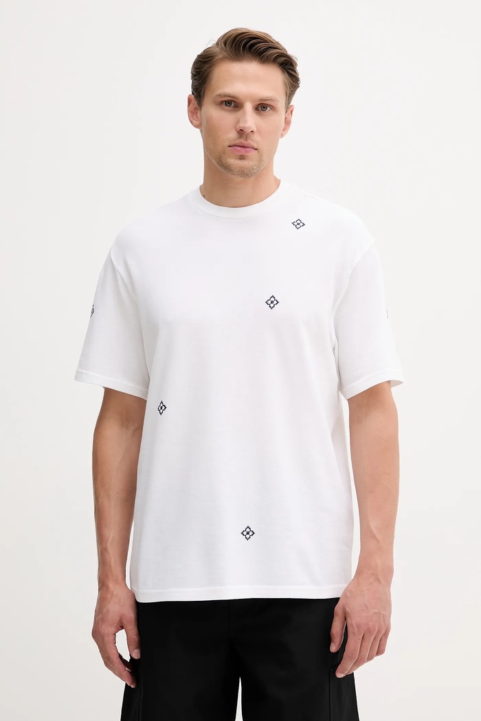 United Colors of Benetton t-shirt bawełniany nadruk biały 325RU10AL