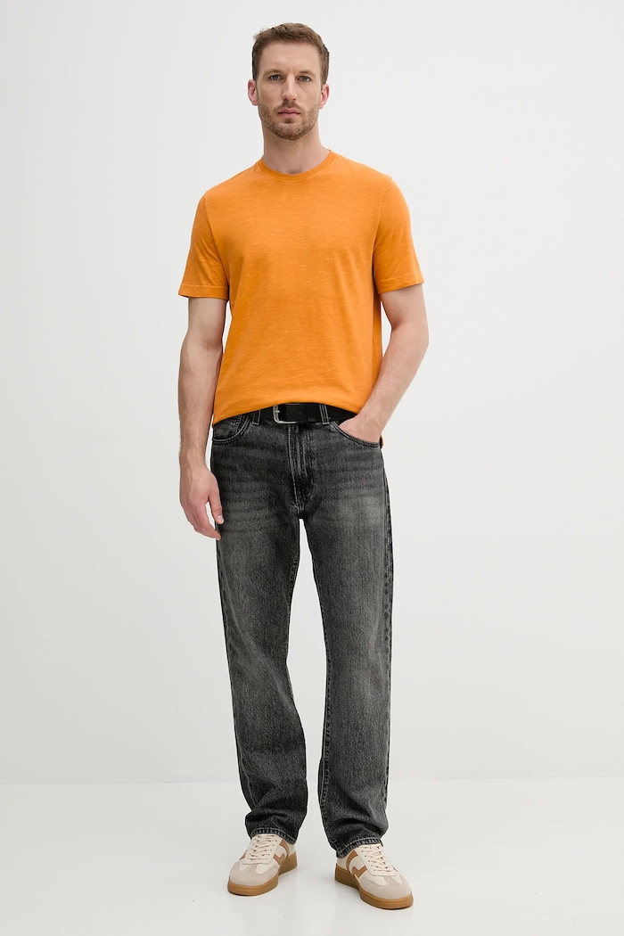 United Colors of Benetton tricou din bumbac 36JGU105U portocaliu SS25
