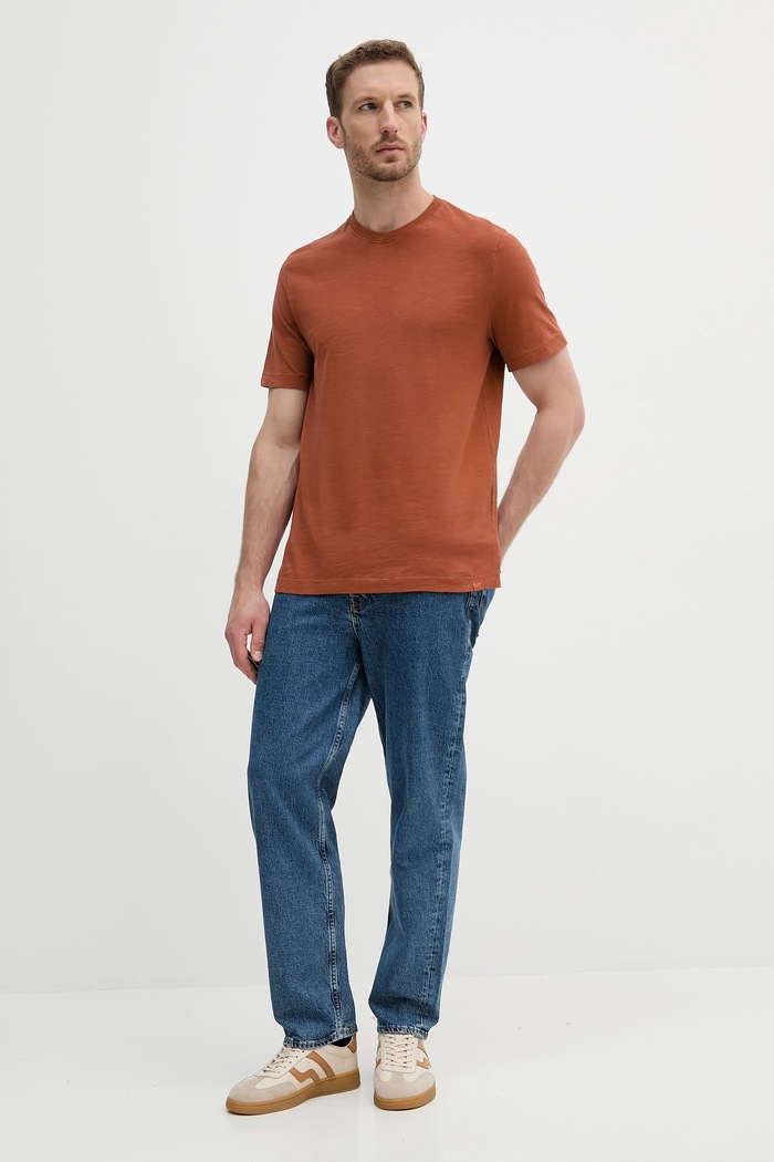 United Colors of Benetton tricou din bumbac 36JGU105U portocaliu SS25