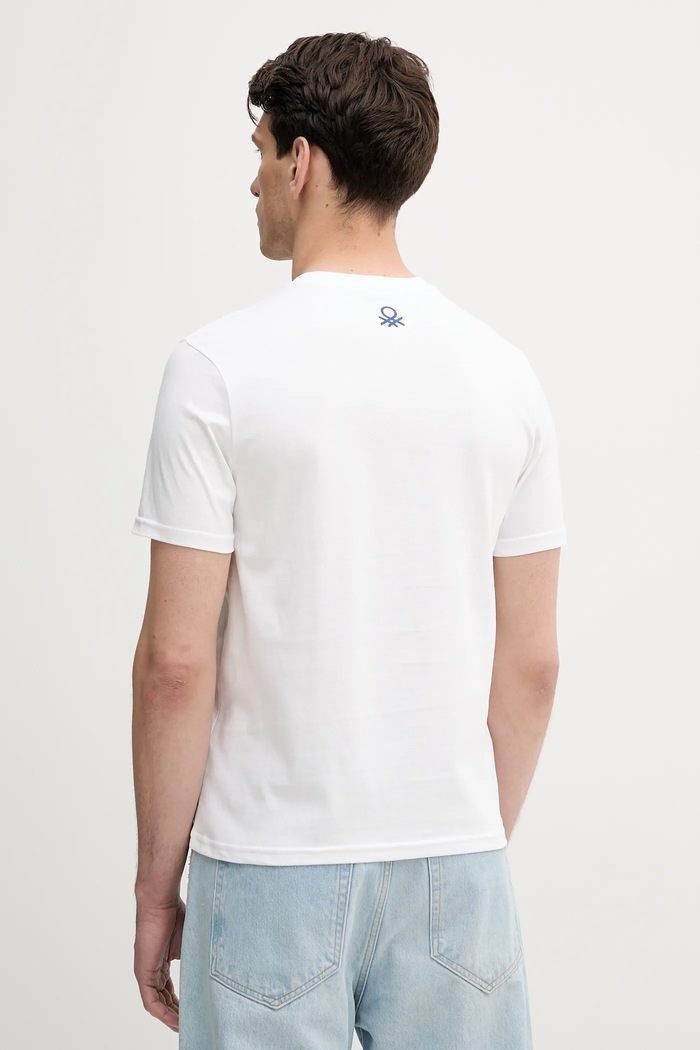 Oblečení Bavlněné tričko United Colors of Benetton 3BL0U10AF bílá