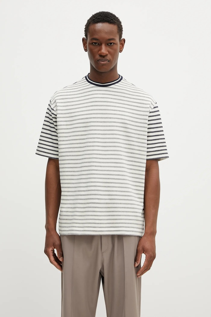 Paul Smith t-shirt bawełniany wzorzyste granatowy M1R.110Y.P02657