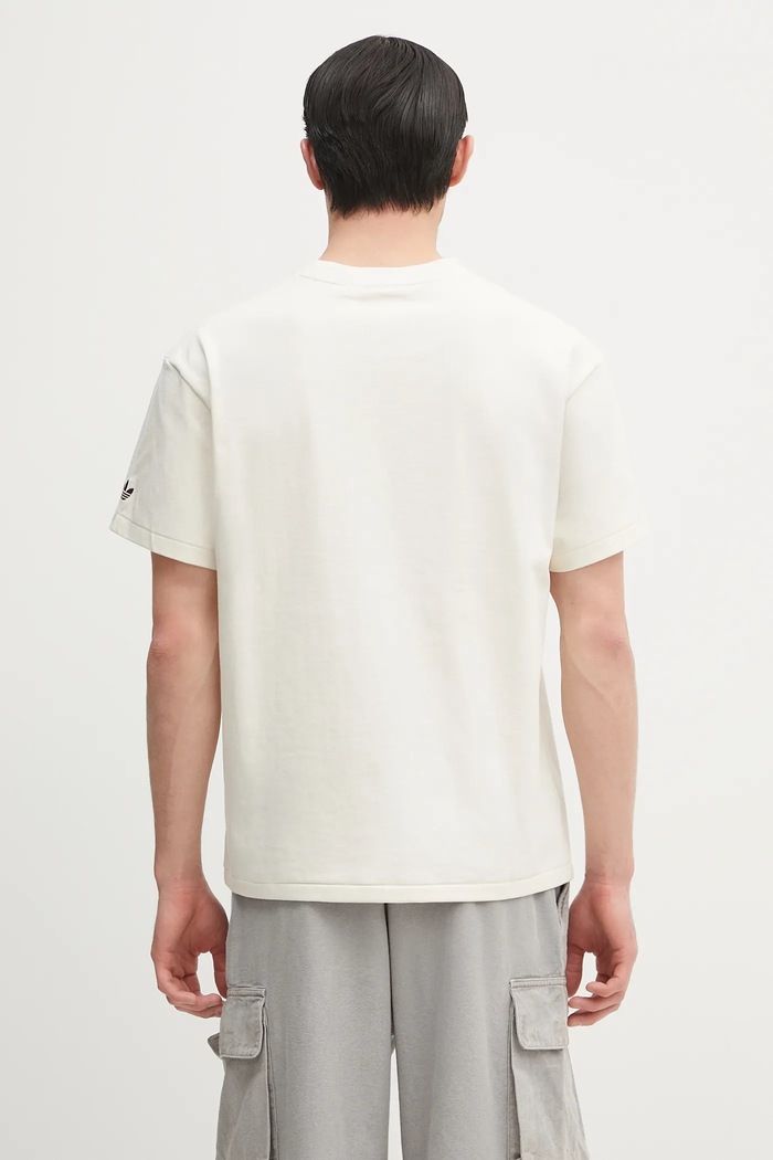 Одежда Хлопковая футболка adidas Originals x Brain Dead Dead JX9393 бежевый