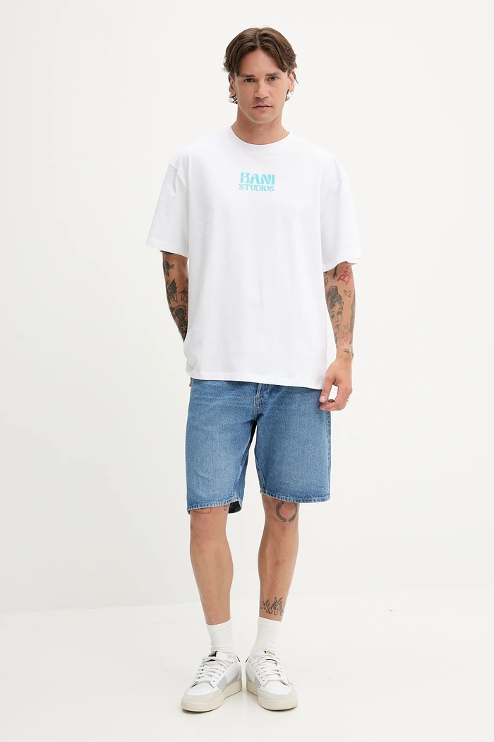 Karl Kani Bavlněné tričko Karl Kani PD00005335 bílá SS25