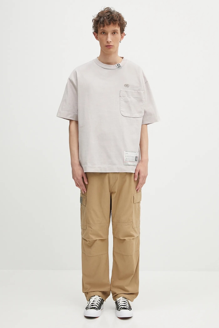 Хлопковая футболка Maison MIHARA YASUHIRO Amateur Sewn Tee A14TS601 розовый