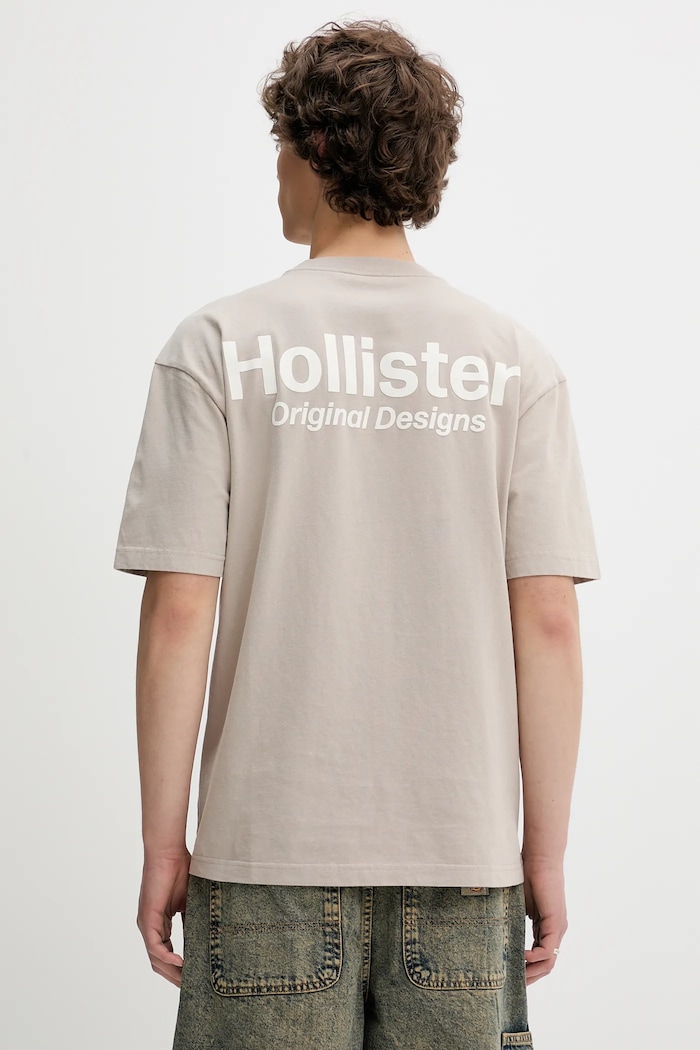 Îmbrăcăminte Hollister Co. tricou din bumbac KI323.5007.400 bej