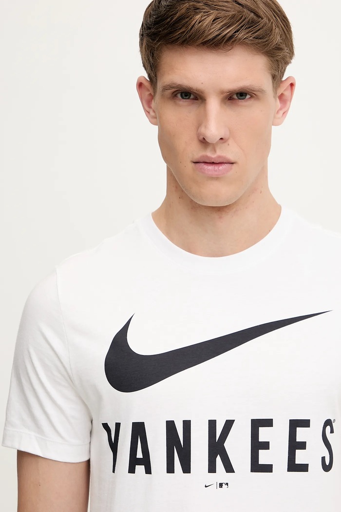 Хлопковая футболка Nike New York Yankees белый N199.10A.NK.PA7