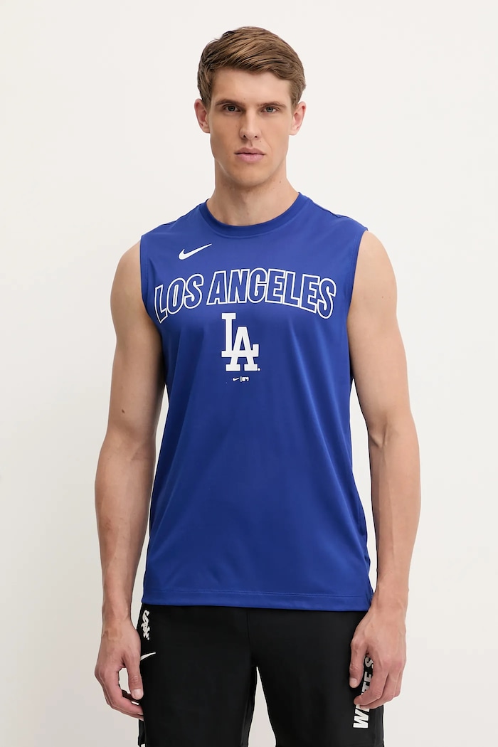Μπλουζάκι προπόνησης Nike Los Angeles Dodgers εμπριμέ μπλε 01B3.4EW.LD.Y8P