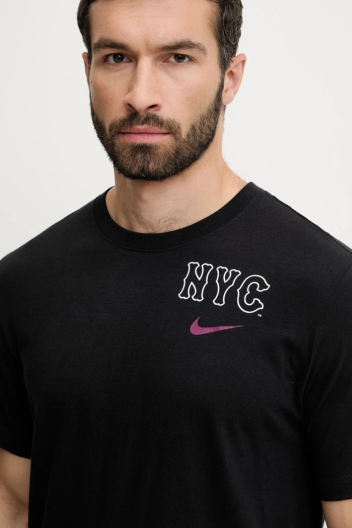 Bombažna kratka majica Nike New York Mets črna N199.00A.NME.SAZ