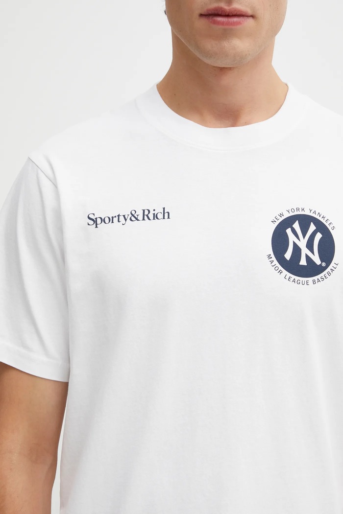 Bavlněné tričko Sporty & Rich World Series bílá TO043623659WH01