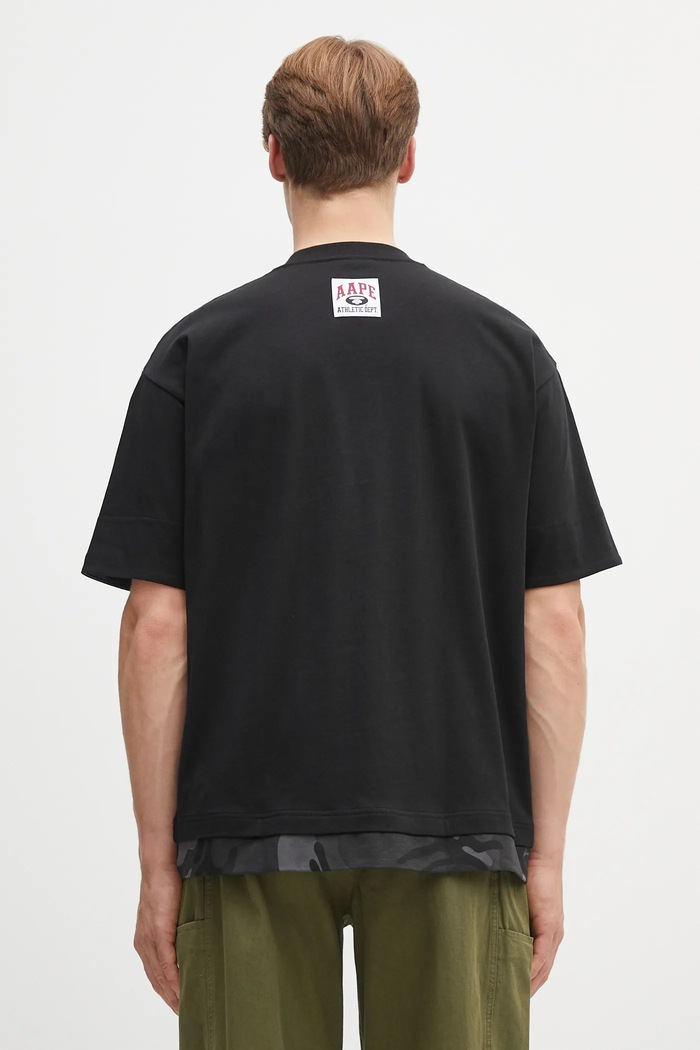 Одежда Хлопковая футболка AAPE Fancy Main AAPTEM1652XXO чёрный