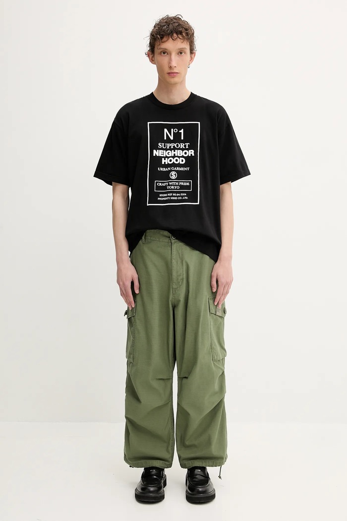 NEIGHBORHOOD cotton t-shirt Nh . Tee Ss-15 251PCNH.ST15 black