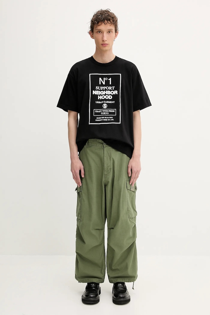 NEIGHBORHOOD cotton t-shirt Nh . Tee Ss-15 251PCNH.ST15 black